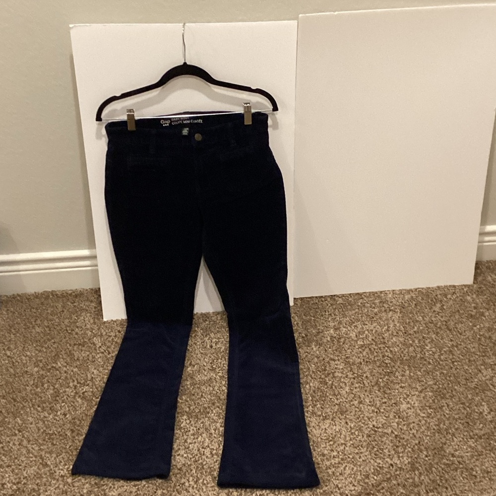 GAP Women's Dark Blue Flare Corduroy Pants
